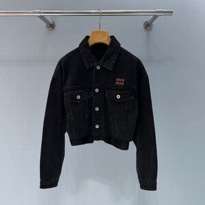 Miu Miu Black Puffer Pea Coat